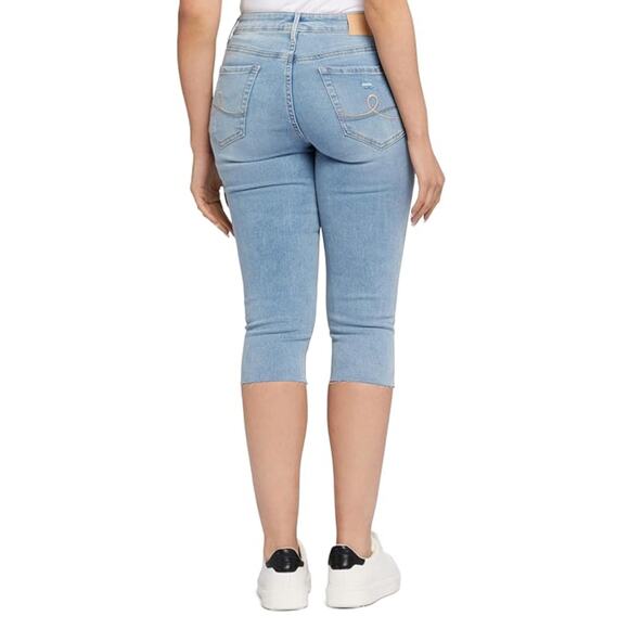 NWT SEVEN7 Women's High Rise Skinny Fit Capri Breezy Cropped Distressed Jeans - Picture 4 of 8